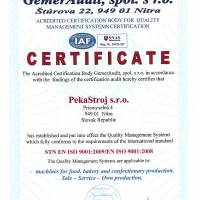 Certifikt ISO Quality Management Systems 2012-2015