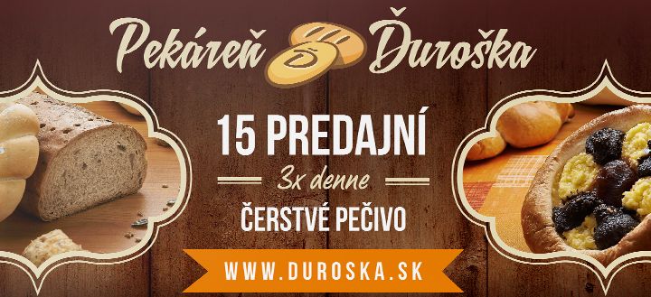 Banner pekárne Ďuroška z Rosinej